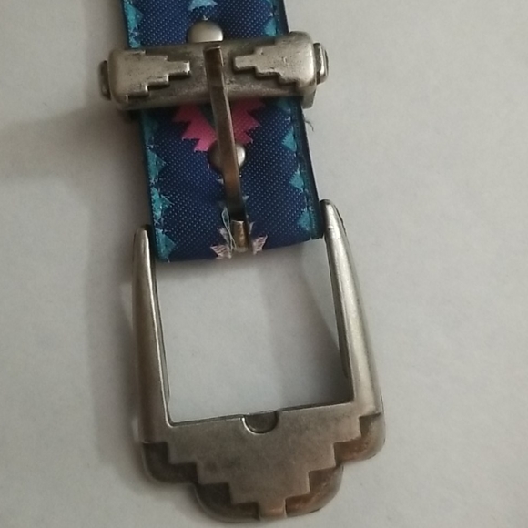 Southwestern Print Boho Blue & Pink Waist Belt - Picture 6 of 7